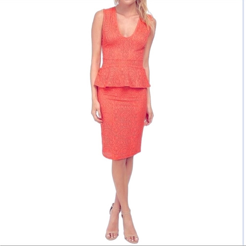 BCBG Juliene Peplum Bodycon Dress